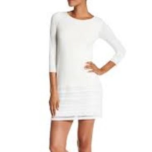 Bailey 44 Cream Fringe Hem Mini Dress